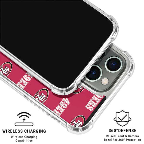 NFL San Francisco 49ers Blitz Series iPhone 16 Pro Clear Case
